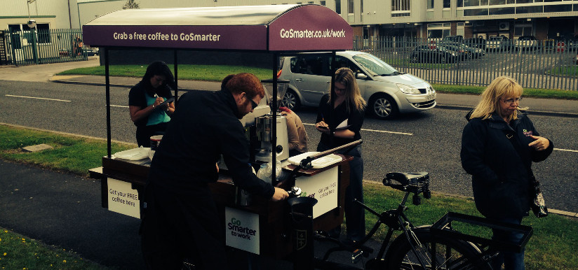 Go SMarter To Work Coffee Cart Activation