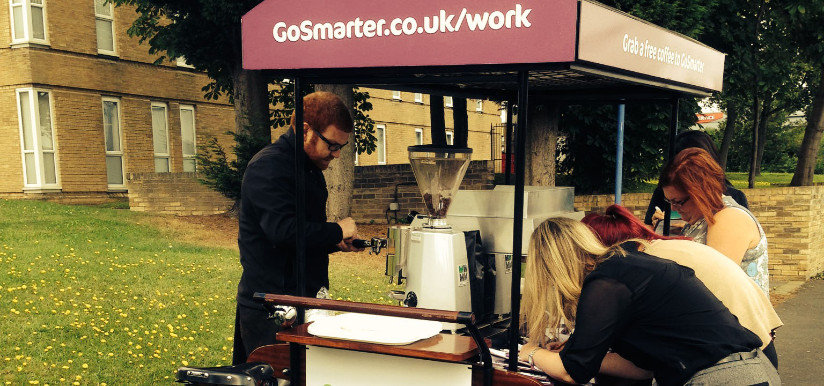 Go Smarter To Work Coffee Promotional Vehicle