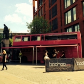 Boohoo Manchester Promotional Bus